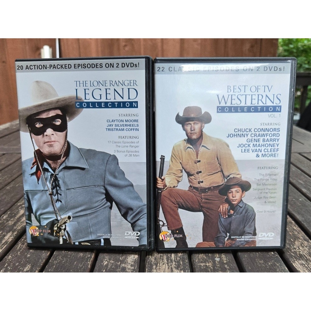 Best of TV Westerns & The Lone Ranger Legend Collection 4-DVD Set Lot Pop Flix